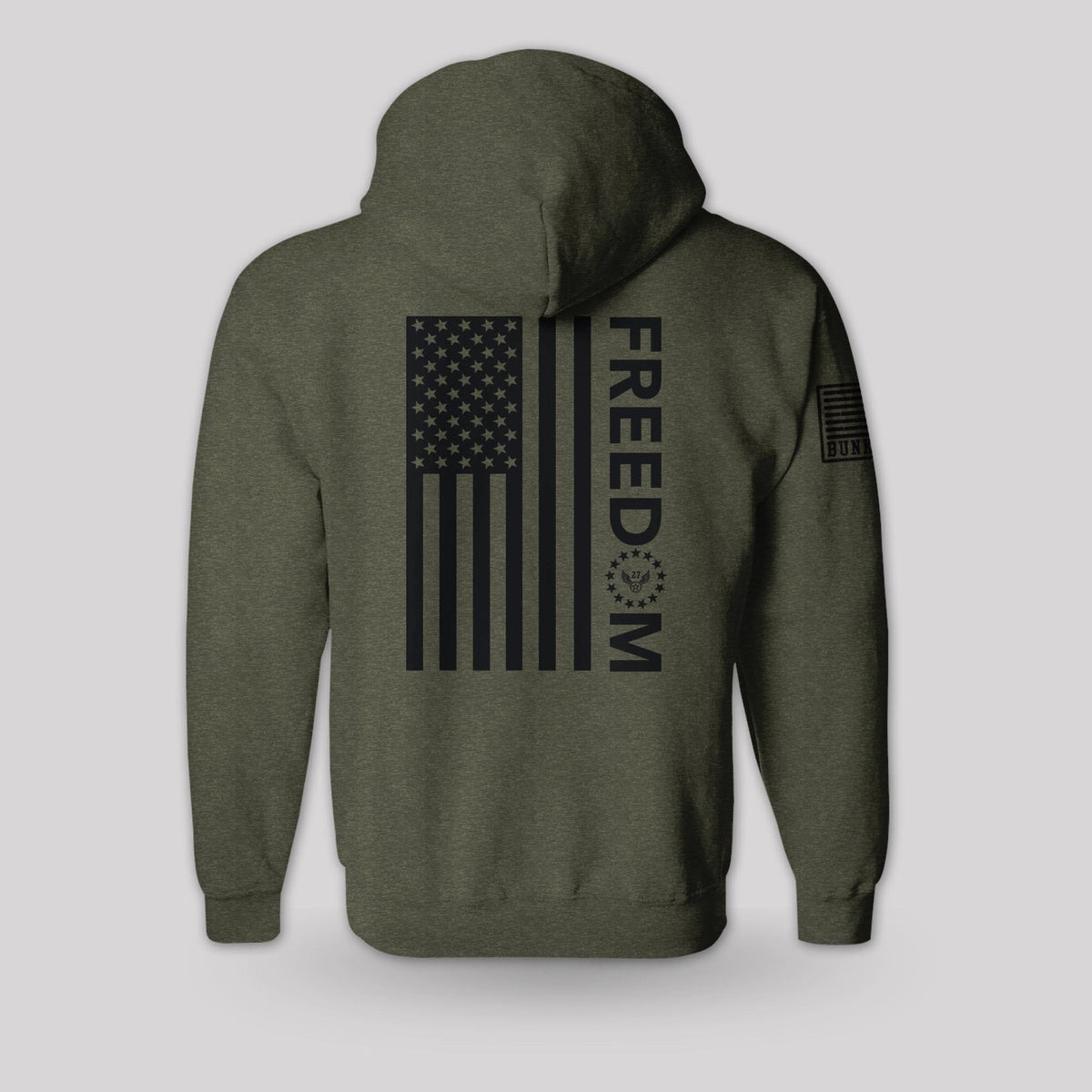 Bunker 27 Freedom Flag military pullover hoodie
