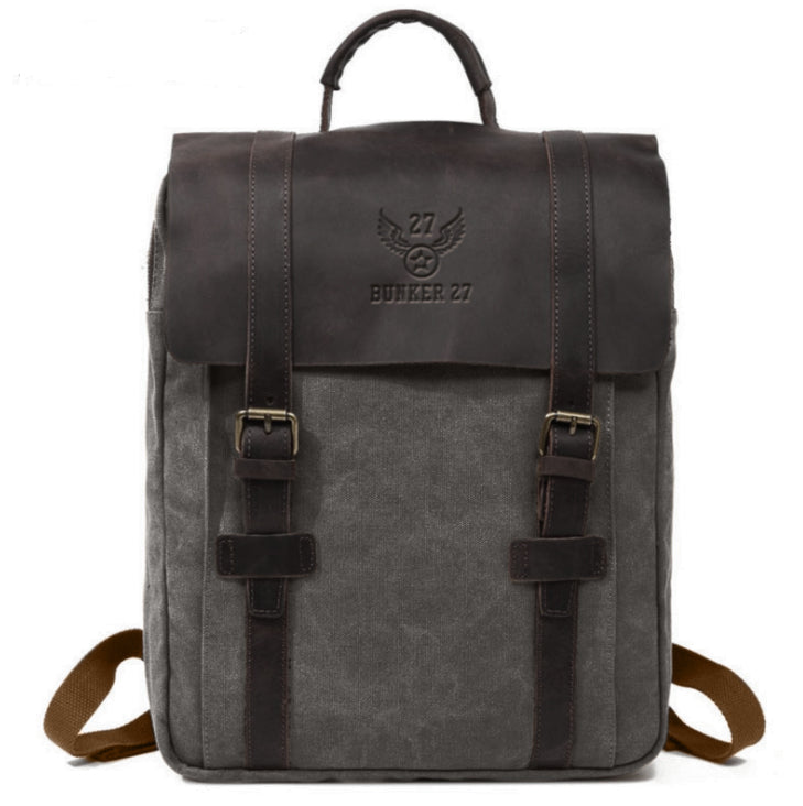 Canvas Leather Knapsack