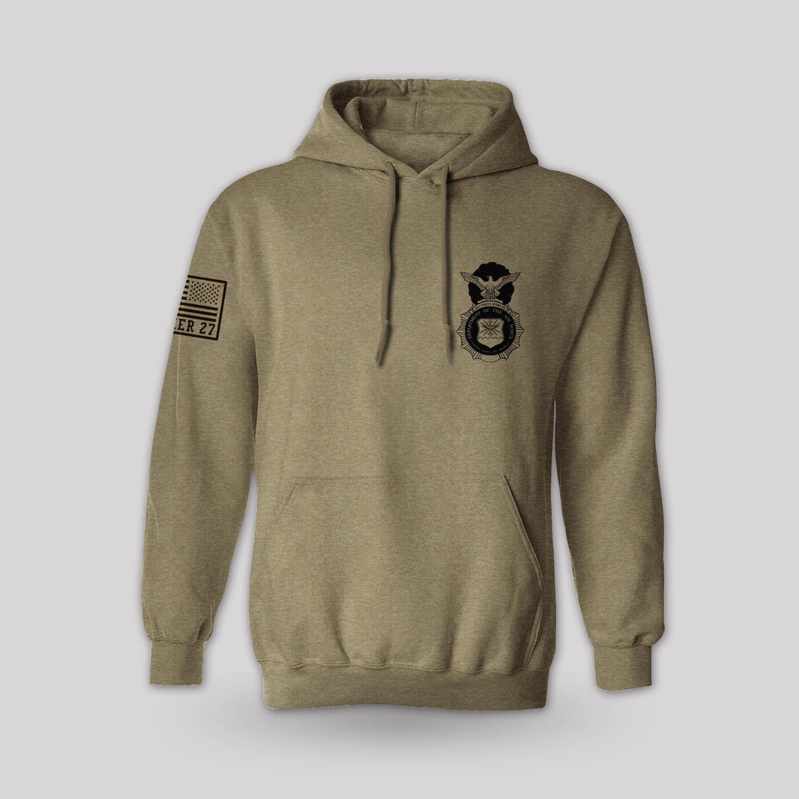 Security Forces pullover hoodie, front view, view 4