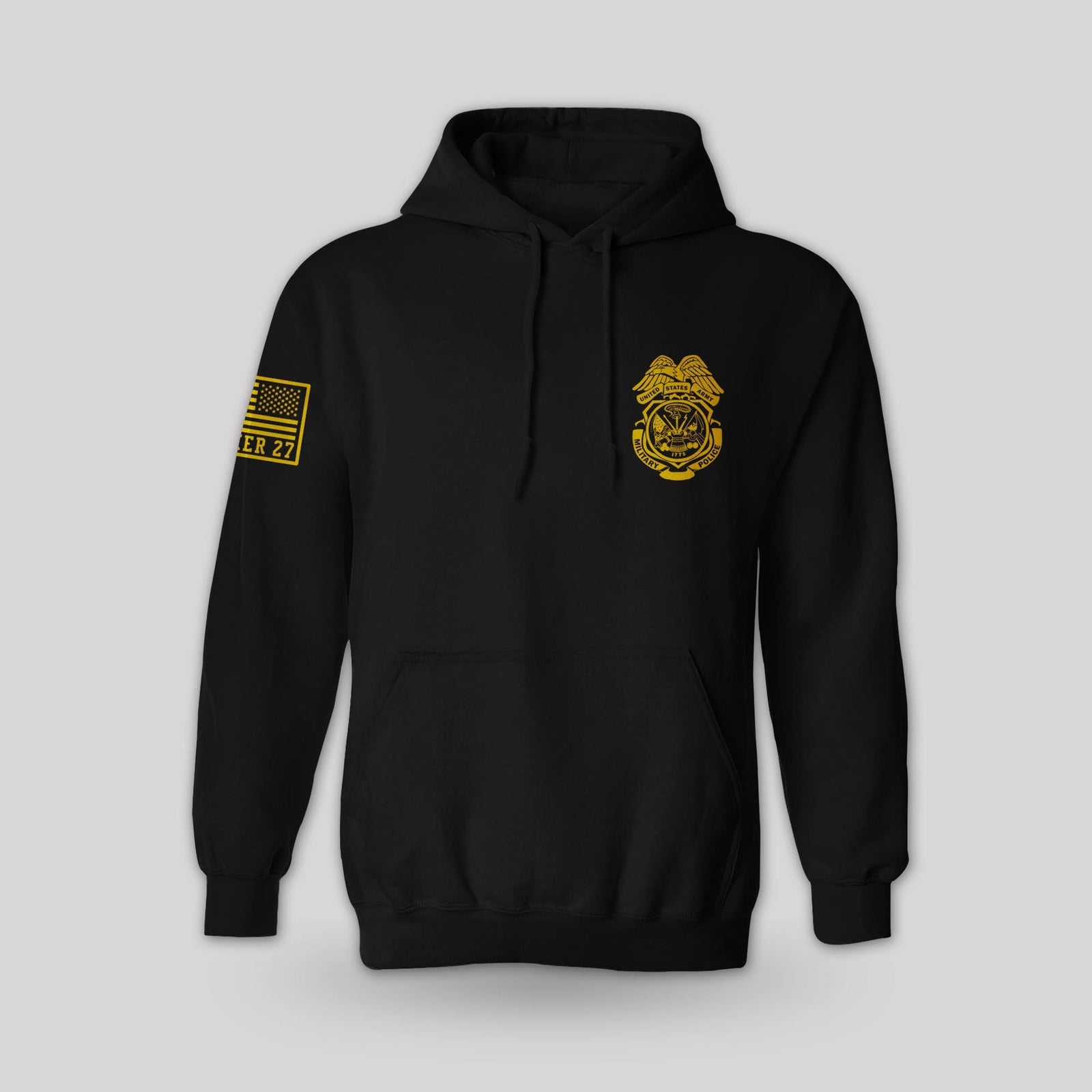 Military Police Hoodie - Army pullover hoodie, front view, view 4