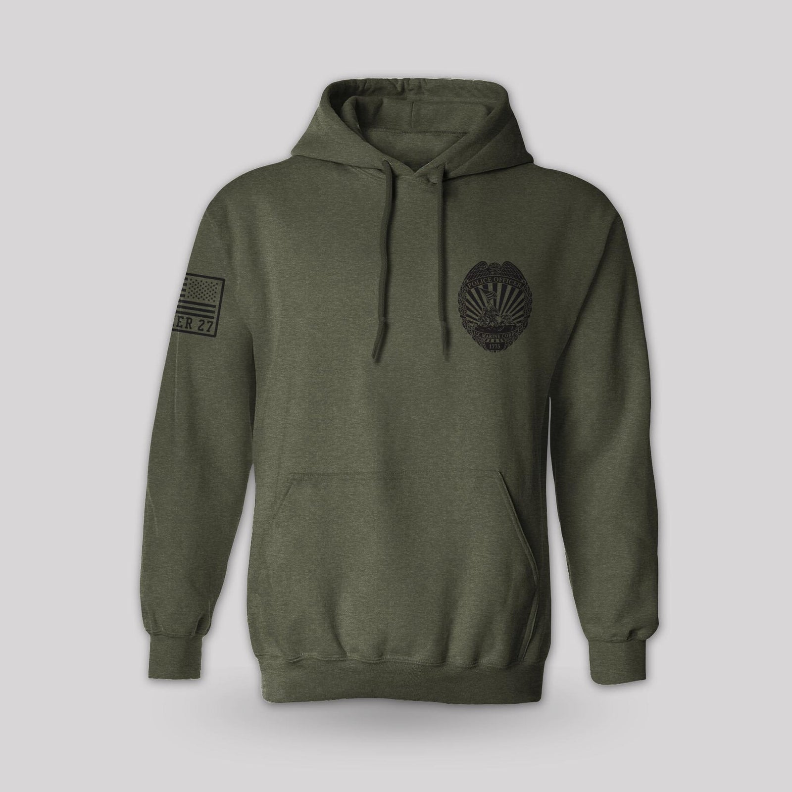 Marines MP pullover hoodie, front view