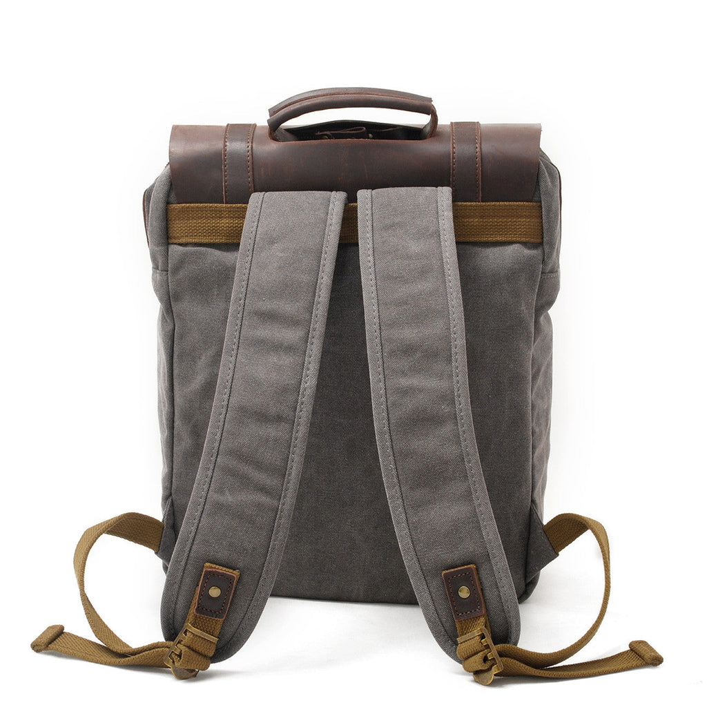 Canvas Leather Knapsack