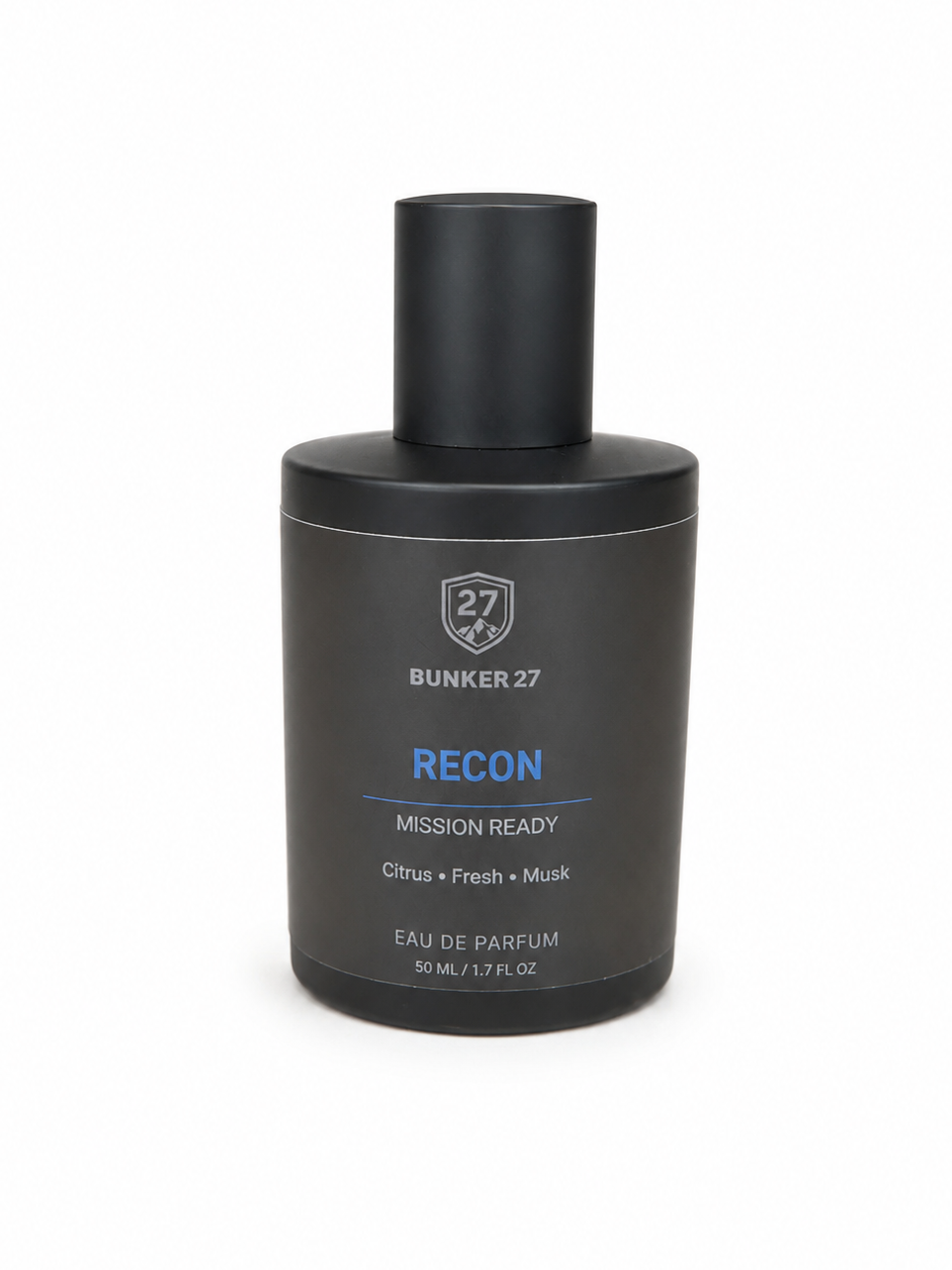 Bunker 27 Recon Eau de Parfum bottle on a white background
