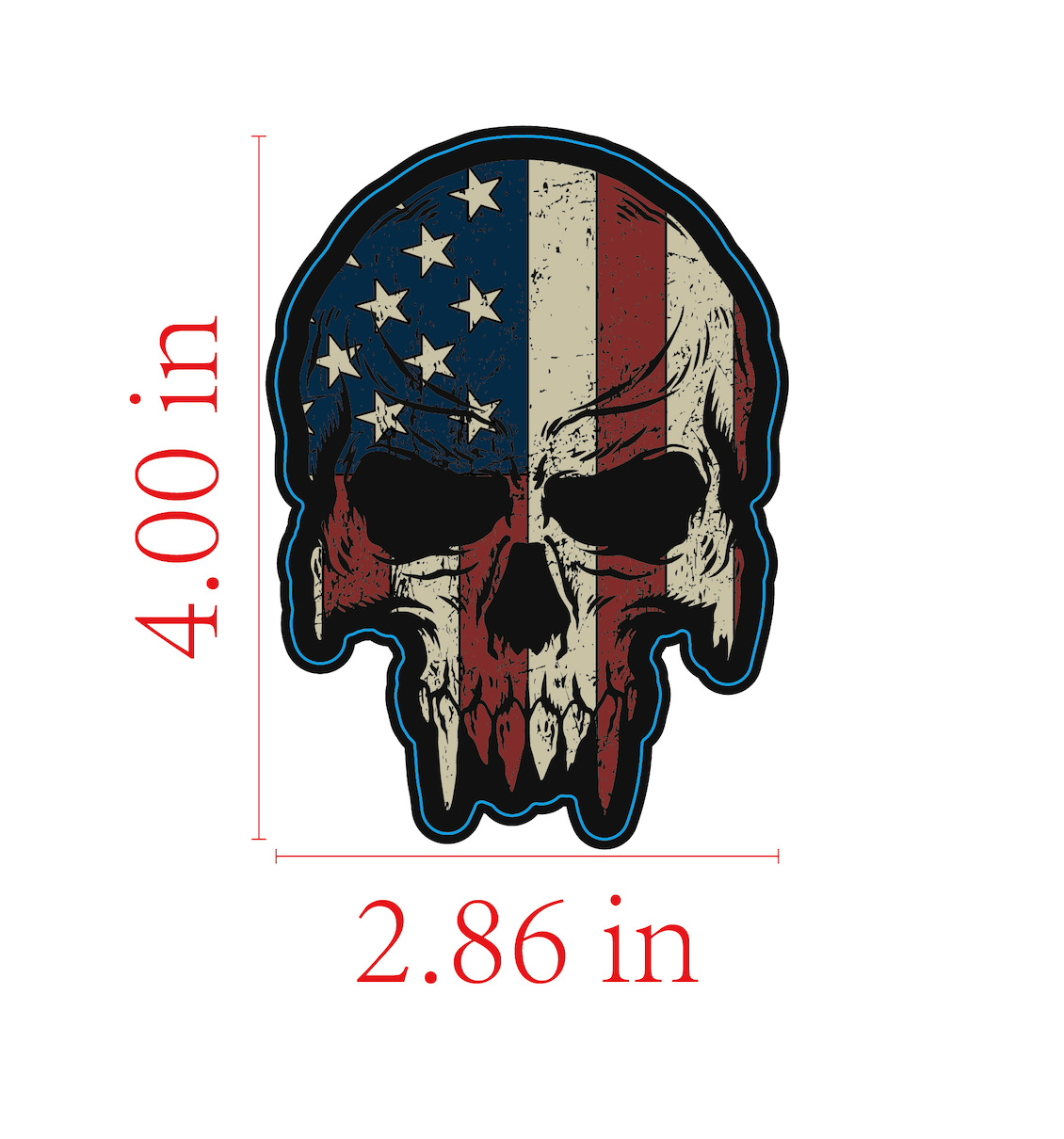American Reaper Skull - Sticker