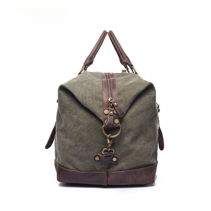 Travel Canvas Leather Duffle Bag